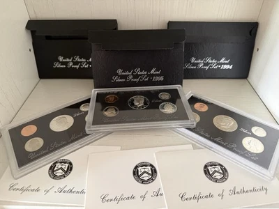 US Silver Proof Sets For 1994, 1995 & 1997 - Image 1 of 4