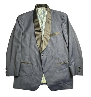 Chaqueta Esmoquin Marzoni Para Hombre Extra Grande Negro Chal Solapa Italia A Medida 2018 Foto 1 de 4