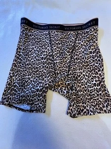 Victoria’s Secret Boy Slip Damen S Schwarz Boxer Animal Print Panty Neu - Bild 1 von 6