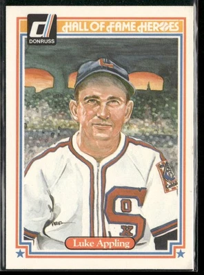 1983 Donruss Hall of Fame Heroes Luke Appling #8 Chicago White Sox - Image 1 of 2