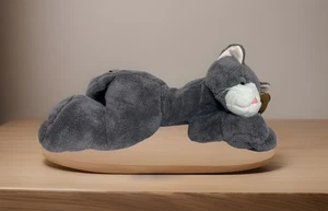 Ellis By Plush Image Big Paws Gray Cat Soft Lovey NWT NOS RARE Comfort Sensory - Picture 1 of 10
