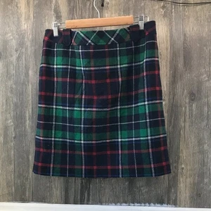 Falda lápiz Talbots mezcla lana tartán cuadros talla 12p - Imagen 1 de 5