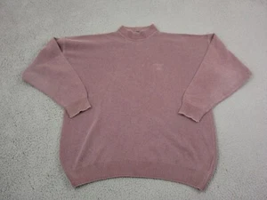 Vintage Valentino Sweater Mens Extra Large XL Pink Purple Wool Knit 80s Knit - Picture 1 of 14