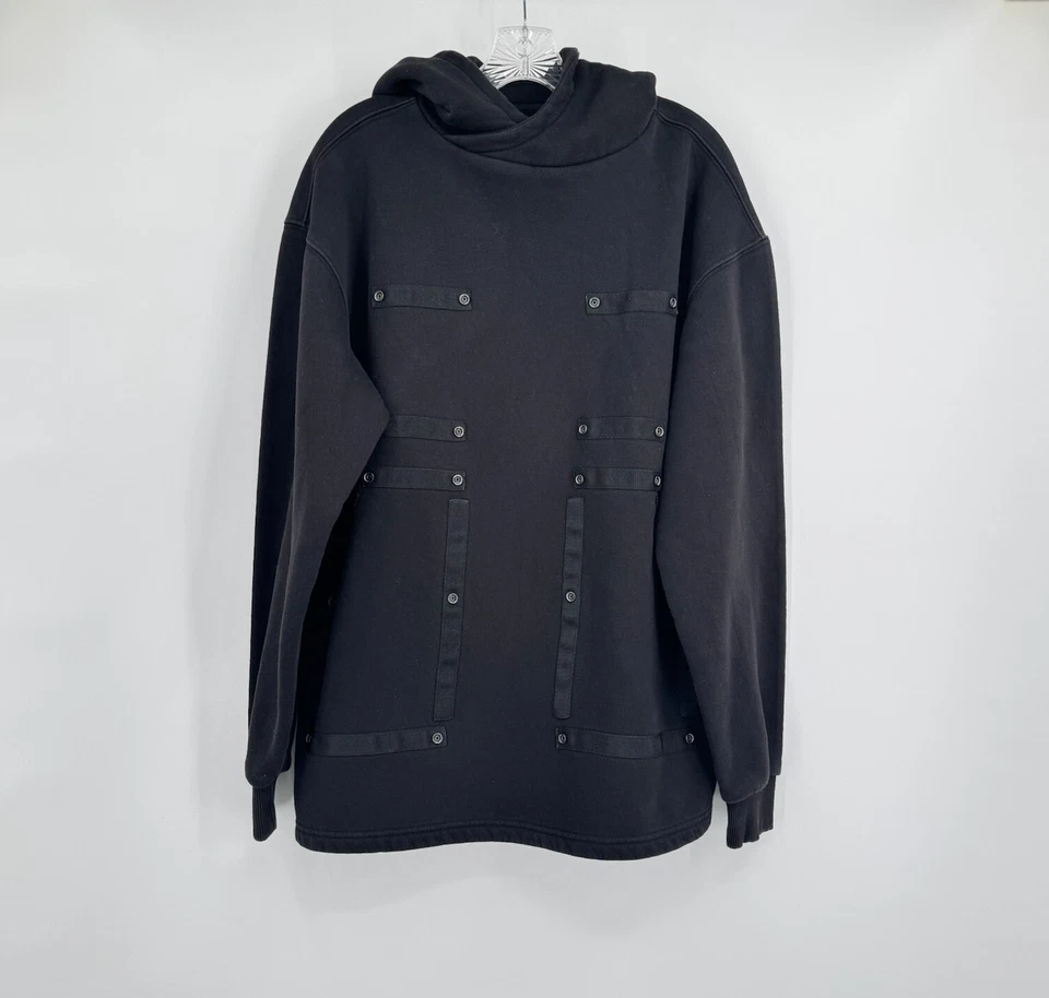 Urban Outfitters x Lyph Hombres Negro Detalle Cinta Algodón Sudadera con Capucha Talla L Foto 1 de 4