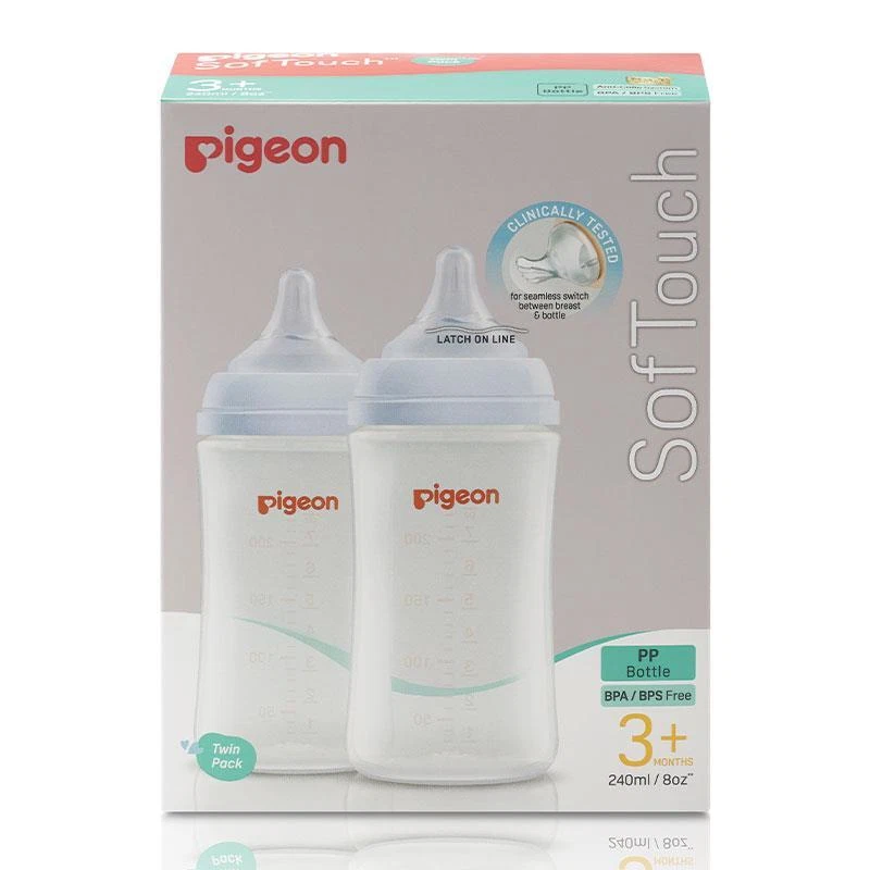 Pigeon SofTouch Bottle PP 240ml Twin Pack - image 1 of 1