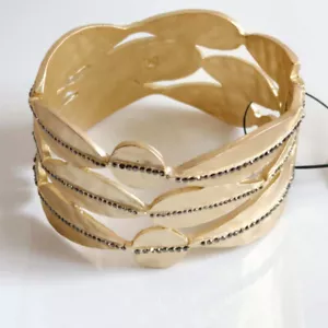 Neu Chicos Strass Oval Armreif Manschette Geschenk Mode Frauen Party Urlaub Schmuck - Bild 1 von 4