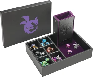DND Dice Tray and Dice Tower with Storage, 3 in 1 Dice Rolling Tray with Lid, Po - Picture 1 of 7