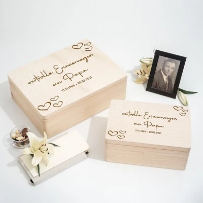 Personalisierte Erinnerungskiste | Erinnerungsbox | Trauerkiste Holzkiste Box - Bild 1 von 4