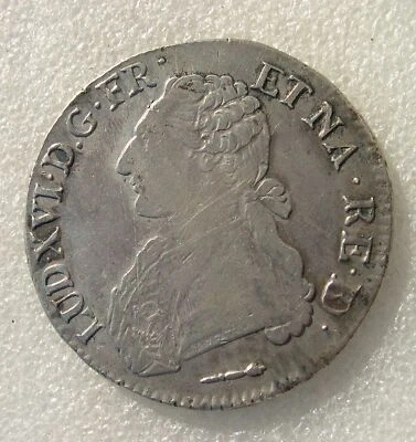 LOUIS XVI ECU DU BEARN AU BUSTE HABILLE  1787 PAU  vaquette - Photo 1/3