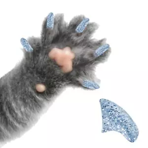DIAMOND GLITTER ~ 60 PEZZI Tappi per unghie morbide per artigli di gatto ~ BELLISSIMI ARTIGLI ~ Zampe - Foto 1 di 1