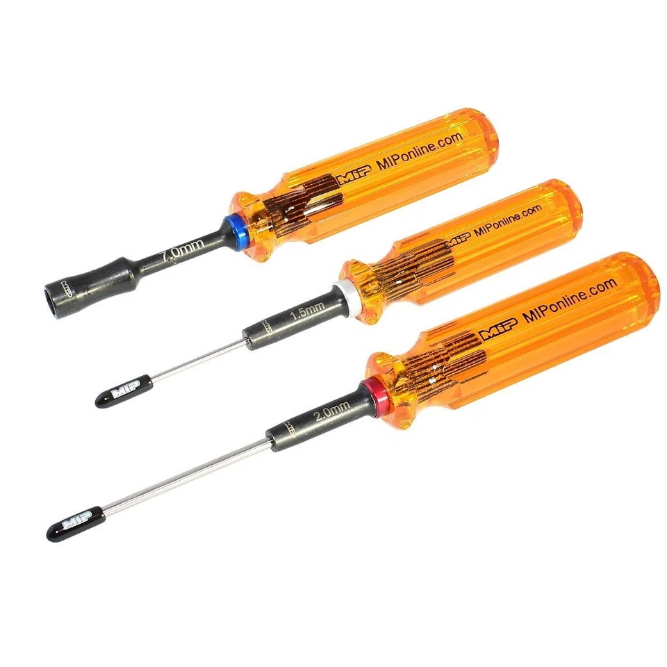 MIP Gen 2 Metric Wrench Set (1.5mm, 2.0mm Hex & 7.0mm Nut Driver) RC Tools - Image 1 of 4