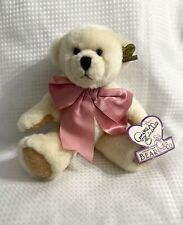 Annette Funicello Teddy Bear 8" White VTG Jointed Mary Lou Ear Pin Collectible