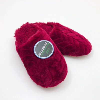 Snoozies女式雪佛龙图案磨损拖鞋中号7/8勃艮第色 — 第 1/4 张图片