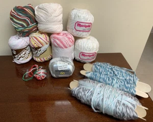 Large Lot of Assorted Ombre Color Colors Cotton Blend Yarn Partial Remnants - Picture 1 of 11