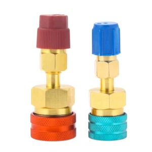 2Pcs R1234YF to R134A Conversion Kit High and Low Pressure Quick Coupler Adapter - Picture 1 of 8