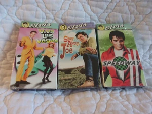 ELVIS PRESLEY 3 VHS LOT VIVA LAS VEGAS + SPEEDWAY + STAY AWAY, JOE ANN-MARGRET - Picture 1 of 10