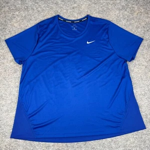 Nike Dri Fit Running Miler T-Shirt Blue AV7922-438 Womens Plus 1X - Picture 1 of 10