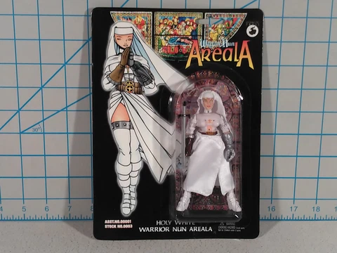 Warrior Nun Areala Holy White Edition Action Figure, Antarctic Press 1997 Cover
