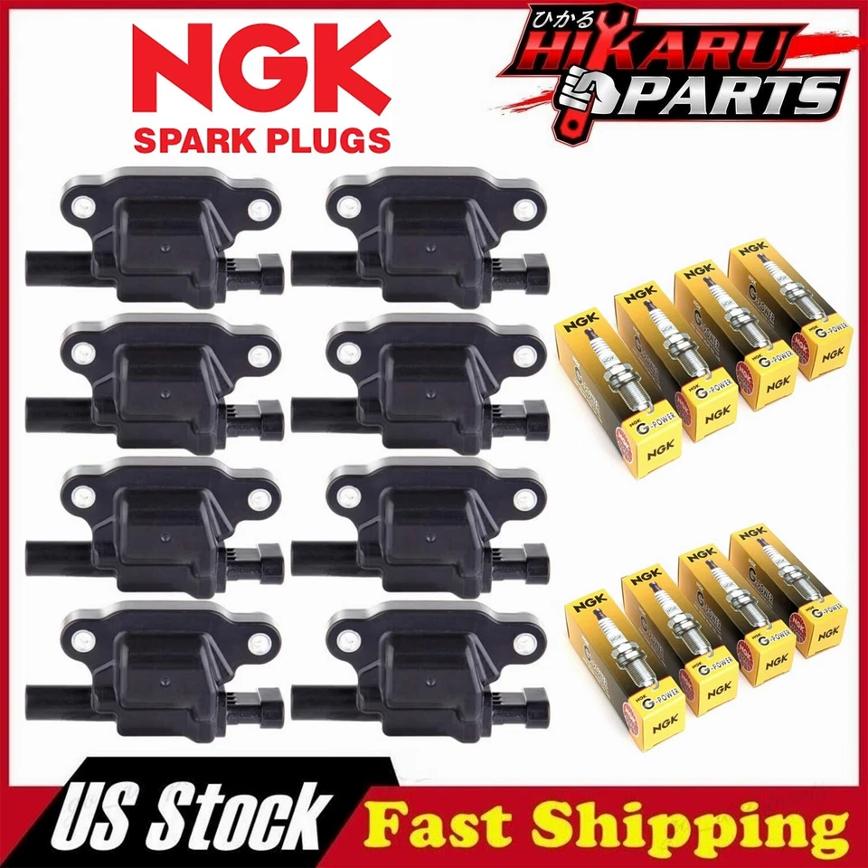 8x Ignition Coil & 8x NGK Spark Plug For Chevy Silverado 1500 07-13 GMC Cadillac - Image 1 of 4