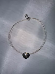 Collana Girocollo Vintage Milor Made In Italy Bellissima Cuore Spaccato 16” Con 2” Ext. - Foto 1 di 6