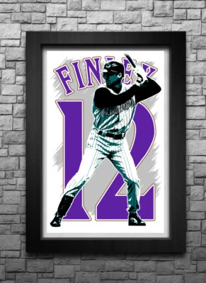 STEVE FINLEY art print/poster ARIZONA DIAMONDBACKS FREE S&H! JERSEY B2G2 - Image 1 of 4