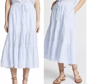 Xirena Malone Tiered Stripe Midi Skirt SZ S EUC - Picture 1 of 6