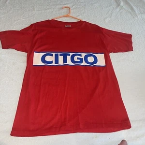 Vintage 80s Mens XL Citgo USA Gas Oil Spell Out Double Sided T-Shirt Red USA - Picture 1 of 14