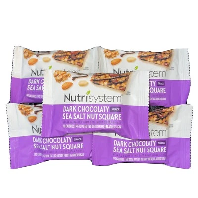 Nutrisystem Snack Bars - FRESH! - Dark Chocolaty Sea Salt Nut Square - 5 Squares - Image 1 of 3