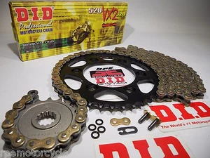 KAWASAKI ZX6R ZX-6R 2003-2004 DID GOLD CHAIN AND SPROCKETS KIT *Premium Kit - Foto 1 di 5