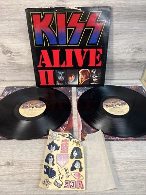 KISS "ALIVE II" 1977 Vinyl 2LP Rare Hype Tattoos NBLP 7076-2 Cleaned/Tested VG Foto 1 de 4