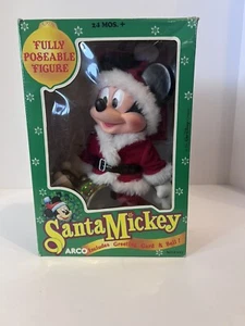 Vintage Arco Disney’s Christmas Santa Mickey Fully Poseable - Picture 1 of 6
