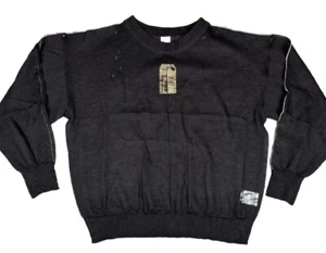 Uniq Shirt Womens size S/M Black Sheer Long Sleeve Sweater Blouse Edgy Vibe - Picture 1 of 4