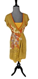 Tori Richard Women S Knit Wrap Summer Dress Stretch Sundress Hand Painted Cotton - Picture 1 of 8