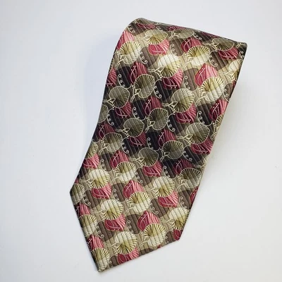 Corbata para hombre Ermenegildo Zegna 100 % seda extra larga hecha en Italia rosa, marrón, tostado Foto 1 de 4