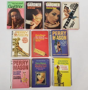 Vintage Perry Mason Books Lot Of 10 Erle Stanley Gardner Pulp Detective Novels - Picture 1 of 14