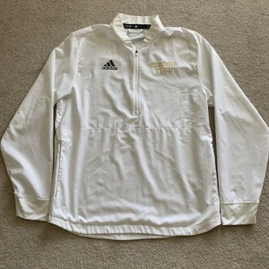 Adidas Georgia Tech Aeroready 1/2 Zip Pullover Unisex S White Team Issue - Picture 1 of 11
