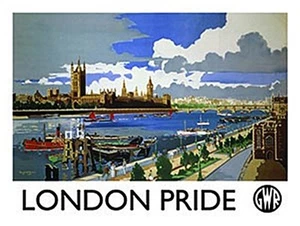 London Pride Vintage Rail Ad. Kleines Stahlschild 200 mm x 150 mm - Bild 1 von 1
