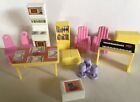 Lot Miniature Doll House Furniture, Plastic, 14 Pieces