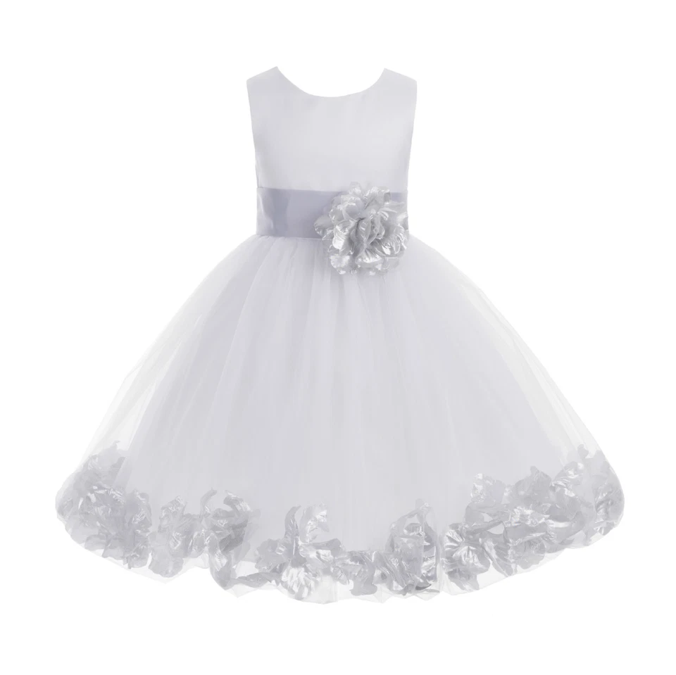 Wedding Flower Girl Dress Birthday Girl Dresses Gradation Pageant Rose Petals - Image 1 of 1