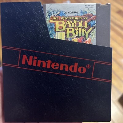 Carro de videojuegos The Adventures of Bayou Billy Nintendo NES con cubierta antipolvo Nintendo Foto 1 de 4