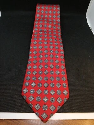 Corbata de cuello AUSTIN REED of Regent Street London 100 % seda roja cachemira 57" C7 Foto 1 de 3