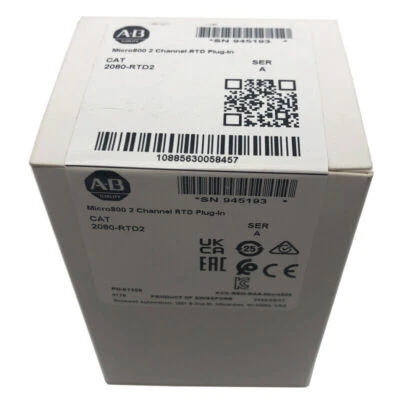AB 2080-RTD2 2-channel Resistance Thermometer Micro800 Plug-in Module New Sealed - Image 1 of 4