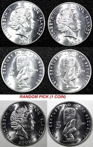 COOK ISLANDS Elizabeth II 2000 5 Cents FAO GEM BU KM# 369 RANDOM PICK (1 Coin) - Picture 1 of 7
