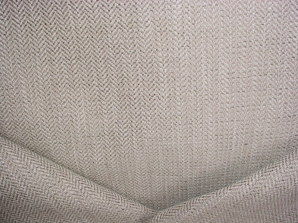 6-1/2Y Thibaut W80607 Ashbourne Tweed Flax Textured Herrinbone Upholstery Fabric - Image 1 of 4