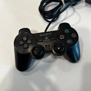 Mando PS2 PlayStation 2 Negro DualShock 2 Cableado SCPH-10010 - PROBADO - Imagen 1 de 2