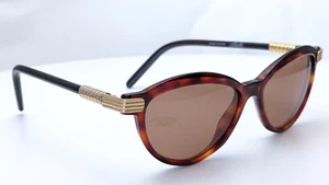 Vintage Silhouette M9117/25 C0009 Tortoise Gold Black Cat Eye Womens Sunglasses - Picture 1 of 6