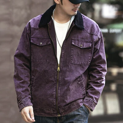 American Retro Work Jacket Men's Loose Casual Tough Guy Hunting Jacket Outwear Foto 1 de 4