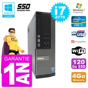 PC DELL 7020 SFF Intel i7-4770 RAM 4Go SSD 120Go Dvd-Brenner Wifi W7 - Bild 1 von 4