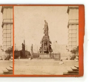 Prag Karlsmonument Bohemia Czechoslavakia Stereoview c1870 - Picture 1 of 4