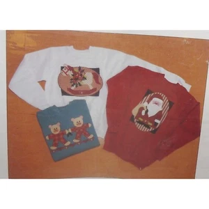 Christmas Sweatshirt Applique Patterns Kit, 3 Designs, #1914, By Pam Bono, Bette - Picture 1 of 2